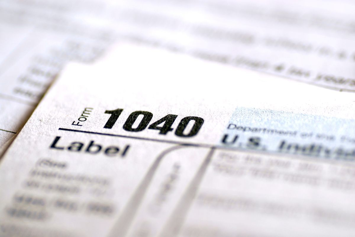 Tax forms for the IRS Income 1040 form